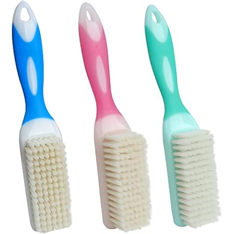 Roellgs 3 Piece Cleaning Brush Soft Bristle Brush Household Shoe Brush Laundry Brush with Comfortable Grip Portable Cleaning and Washing Brush Cover