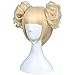 ColorGround Blonde Cosplay Wig and 2 Detachable Buns with Clips