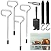 NOWHYX 8pcs Ice Fishing Anchor Tool Kit, Ice Anchor Drill Adapter Kit, Ice-Fishing Shelter Stake Nail with Ice-Fishing Shelter Coat Hooks, for Setting Up ICES Fishing Shelters Tent(Color:Black)