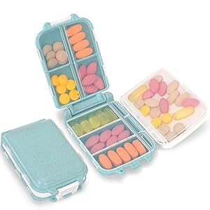 Skycase Pill Organizer, [2 Pack] Pi...