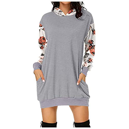 Damen Weihnachtskleid Party Kleider Weihnachts KostüM Cartoon Drucken Oberteil Langarmshirt LäSsig Sweatshirt FrüHling Herbst Winter Shirts