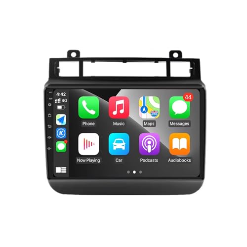 9 Pulgadas Autoradio Estéreo Android 13 Reproductor Multimedia Radio para VW Volkswagen Touareg FL NF 2011-2017 con Wireless CarPlay Control del Volante IPS Pantalla Táctil Cámara Trasera(Q5 6+128G)