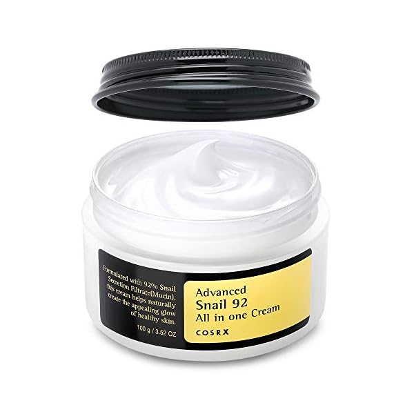 COSRX Advanced Snail 92% All in One Cream | Schneckenschleim Creme mit Hyaluron | Anti Pickel Anti Falten Gesichtscreme | für trockene und empfindliche Haut | Korean Skincare