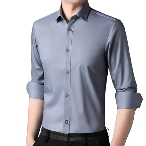 Camisa holgada de manga larga USTZFTBCL para hombre business casual