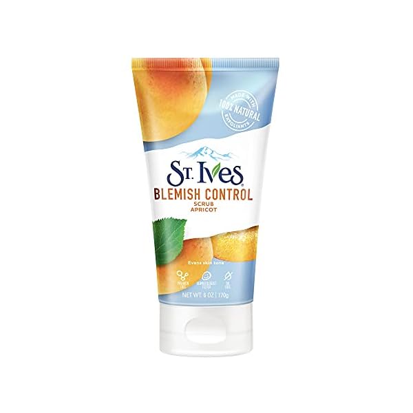 St-Ives-Acne-Control-Face-Scrub-Deeply-Exfoliates-and-Prevents-Acne-for-Smooth-Glowing-Skin-Apricot-Made-with-Oil-Free-Salicylic-Acid-Acne-Medication-Made-with-100-percent-Natural-Exfoliants-6-oz St. Ives Acne Control Face Scrub Deeply Exfoliates and Prevents Acne for Smooth, Glowing Skin Apricot Made with Oil-Free Salicylic Acid Acne Medication, Made with 100% Natural Exfoliants 6 oz