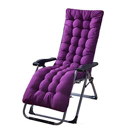 Ruby Lil Matelas Mat Fauteuil de Chaise Coussinets Pliante Chaise Longue, Chaise Chaise Longue Coussin, Coussin Soft Comfort Cotton pour Banc Patio Jardin,Violet