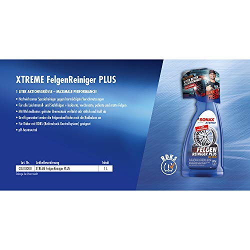SONAX XTREME Felgenreiniger PLUS (1 Liter) effiziente und säurefreie Reinigung aller Leichtmetall- und Stahlfelgen sowie lackierte, verchromte und polierte Felgen | Art-Nr. 02313000 - Image 5