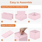 Stero 6 Pack Drawer Organizers for Clothing, Dresser Drawer Organizer Clothes, Fabric Foldable Closet Organizers and Storage Basket Bins for Clothes, Underwear, Bras, Socks (Pink) - Image 6