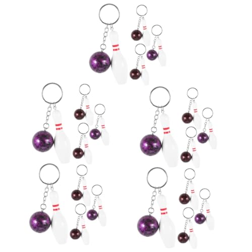 Porte bowling miniatures violet pour personnaliser votre sac