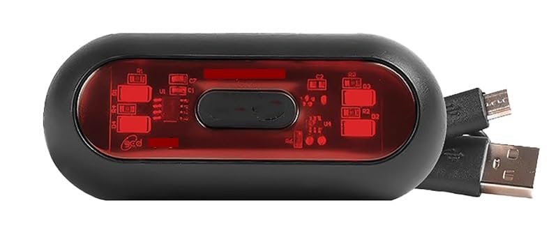 Luz trasera para casco de motocicleta que evita accidentes con señal recargable de seguridad