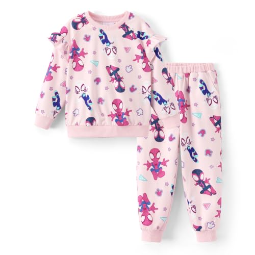 Image of Disney Outfits for Girls Long Sleeve Shirt Pocket Pant Toddler Sweatsuit