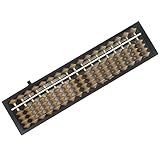 Vaupan Digit Standard Abacus Soroban Professional 17 Column (10.2 inch) Math Abacus, Math Calculating Tool with Reset Button for Adults (Cofei)