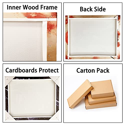 Henarts Yellow Wings Green Wings And Turquoise Macaws Canvas Print Parrot Wall Art Birds Poster Painting Giclee Modern Artwork Home Decor Stretched And Framed For Bedroom Living Room Office Apartment Decoration Easy To Hang #TOP5