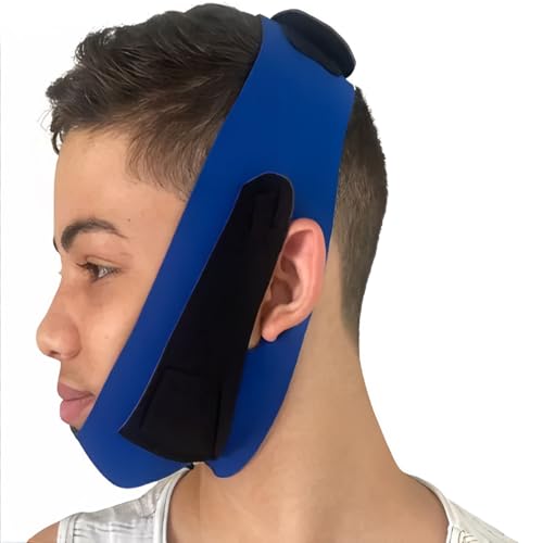 Cinta Afina Rosto e Redutor de Papada Neoprene (Azul)