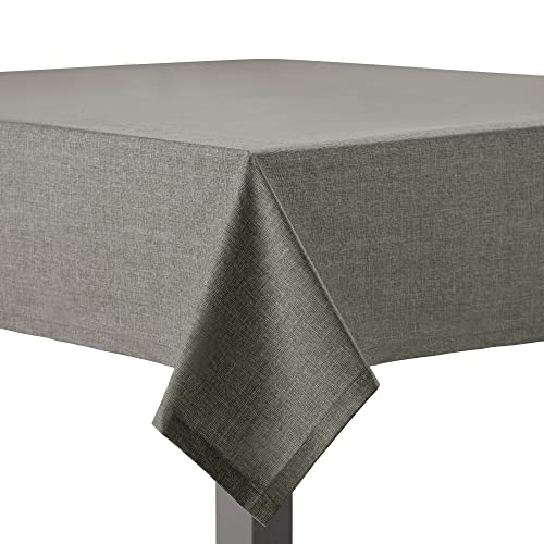 Tovaglia Plastificata Antimacchia Quadrata 140x140 Cotone Resinato Effetto Carta Antiscivolo Proteggi Tavolo Arredo Casa Interno Esterno Giardino Cucina Compleanno Copritavolo Pranzo Tinta Unita