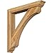 Ekena Millwork BKT0604X38X38LEC01RWR Legacy Traditional Rough Sawn Bracket w/Offset Brace, Western Red Cedar
