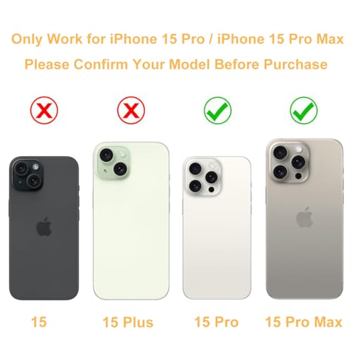 Cemobile SIM Card Tray Slot Holder Replacement for iPhone 15 Pro & 15 Pro Max (Single SIM Version) with Waterproof Rubber Sealing Ring + Open Eject Pin (Natural Titanium)