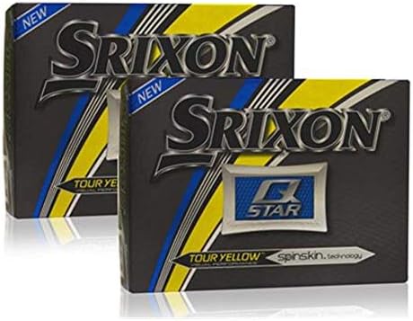 Srixon Q-Star Tour Yellow Golf Balls - Double Dozen