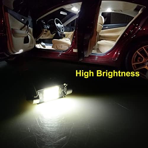 JoaSinc 41mm Festoon LED C5W Bulbs 9SMD 3030 LED White Canbus Error Free Car Interior Dome Light Bulbs License Plate Lights Door Map Lamps No Polarity 12V Pack of 4