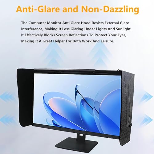Capucha para monitor antirreflejos de 71x20x36 cm como cubierta bloqueadora de luz 5