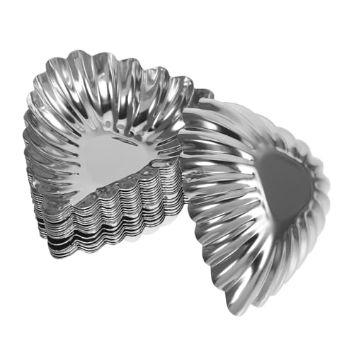 LIGIGWASH 20個 ステンレス製耐熱エッグタルト型 均一加熱で焦げ防止 軽量コンパクト設計 家用マフィン カップケーキ型 お菓子作りに