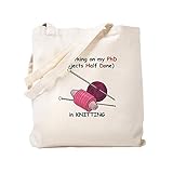 CafePress Knitting (Projects Half Done) Tote Bag Natural Canvas Tote Bag, Reusable Shopping Bag