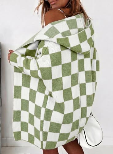 Image of Astylish Women 2026 Fall Clothes Outfits Hooded Knit Cardigan Sweaters