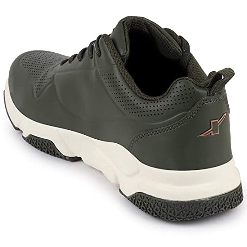 Image of Sparx Mens SM 661 | Enhanced Durability & Soft Cushion | Olive Running Shoe - 10 UK (SM 661)