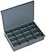 Durham 131-95 Gray Cold Rolled Steel Adjustable Compartment Large Expando Box, 18" Width x 3" Height x 12" Depth
