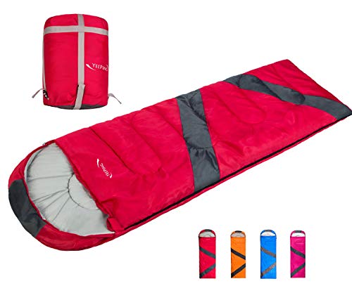 Yeeping 3-4 Season Envelope Sleeping Bag with Compression Sack - Waterproof, 20 Degree