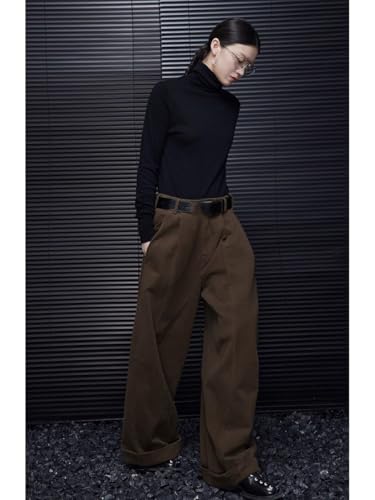 Wide-Leg Pants for Women, Loose Straight Autumn Casual Japanese Style3