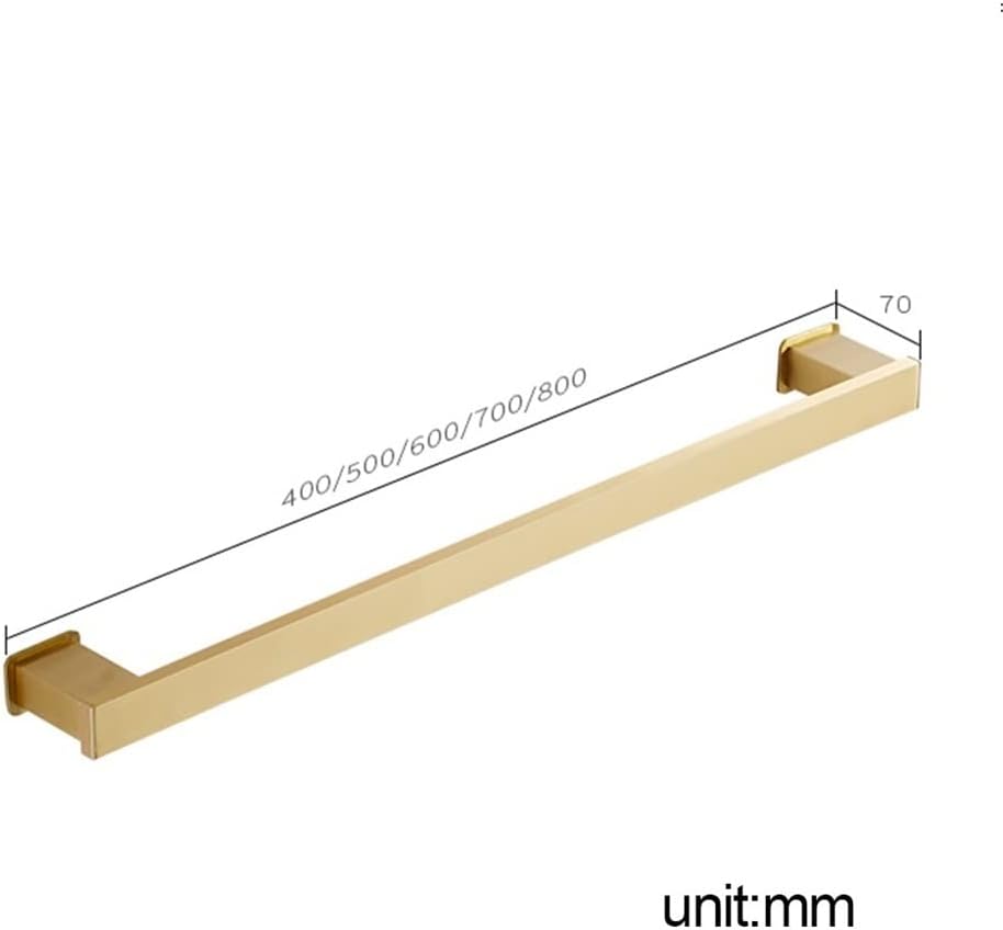タオルレール ライトブラッシュゴールドバスルームタオルラック、バスルームタオルバー、ホテル拡張シングルバーパンチフリータオルホルダー