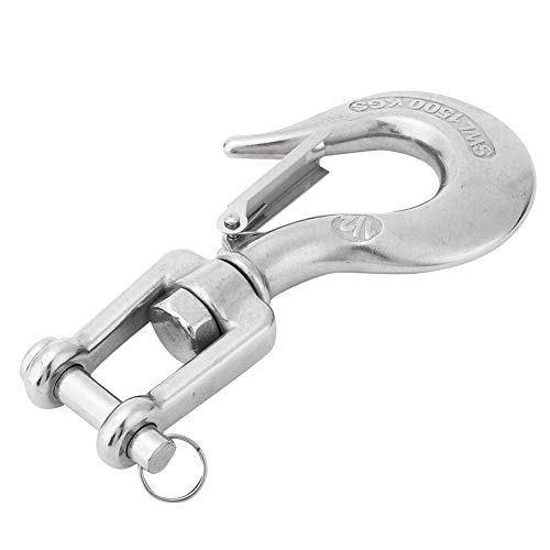 Lightweight High Hardness Durable Wear-Resistant Hook With Latch, Jaw Hook, for Boat Kayak(1/2″)’$
