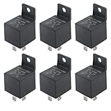 Hoypeyfiy 6pcs Waterproof Relay 6 Pack 40A Car Relay 5 Pin for Controlling 12V Device
