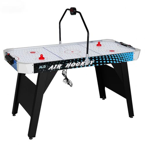 54 Electric Air Hockey Table for Adults and Kids Indoor Game Arcade Style Accurate Digital LED Scoreboard on Overhead Gantry Includes Pucks & Pushers Set