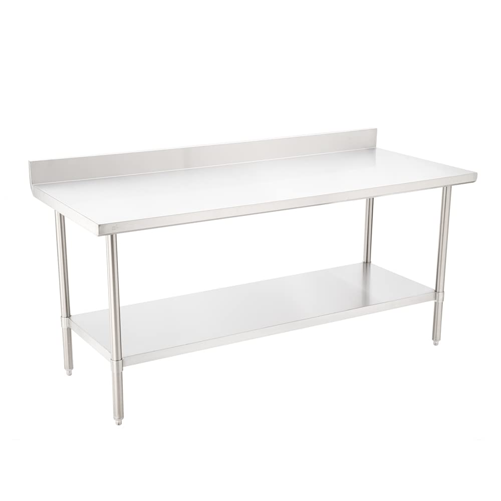 Restaurantware Kitchen Tek 30 x 72 Inch Stainless Steel Table 1 Commercial Work Table - 4