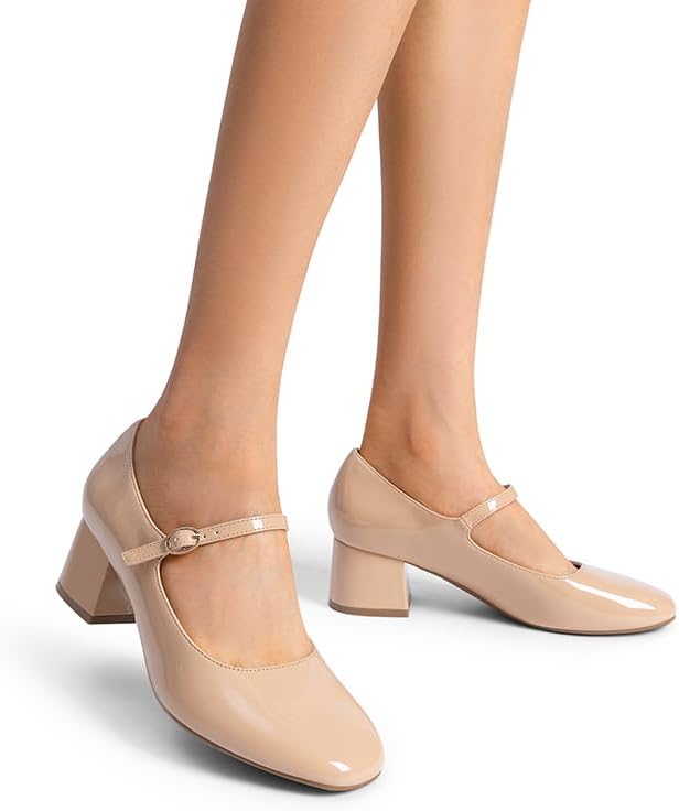 DREAM PAIRS Women's Mary Jane Shoes Chunky Block Short Heels 2.17", Closed Round Toe Vintage Wedding Shoes, Comfort Dress Pump Shoes for Daily Life - Image 6
