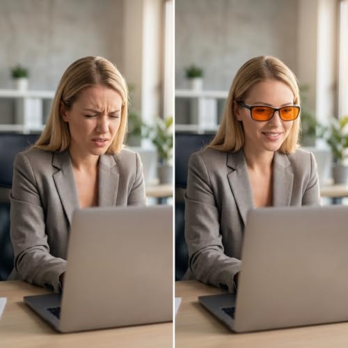Image of Eyekepper Blue Light Glasses for Woman /Men /Women, Blocking, Fit over Amber