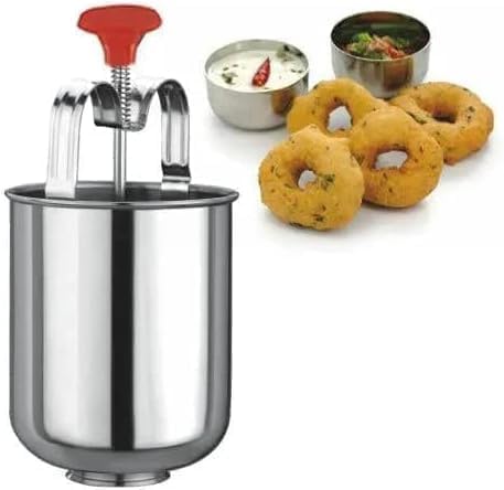 Stainless Steel Medu Vada Maker Donut Maker || mendu WADA Machine || mendu WADA Maker || Makes Perfectly Shaped & Crispy Medu Vada (Silver Color)