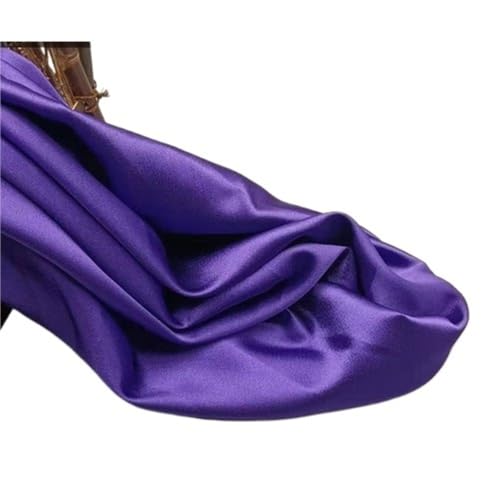 Tissu satin haute qualité aspect soie de mûrier au mètre purple