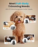 oneisall Quiet Dog Clippers for Grooming LED Light, Cordless Dog Grooming Kit 4 in 1, 2000mAh Pet Clippers Paw Trimmer Nail Grinder for Paw, Nail, Face, Ears, Legs, Body | Quiet Clippers & Nail Grinder, Cordless, 3.7 hrs Runtime, LED Display, Safe fo