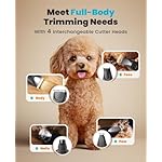 oneisall Silent Dog Clippers for Grooming, LED Light Dog Paw Trimmer Dog Nail Grinder, Rechargeable 2000mAh Dog Grooming Clippers Cordless Dog Hair Trimmer Electric Dog Trimmer for Paw, Nail, Body - Image 4