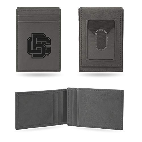 Rico Industries NCAA Florida A&M Rattlers Gray Laser Engraved Front Pocket Wallet Laser Engraved Front Pocket Wallet - Compact/Comfortable/Slim