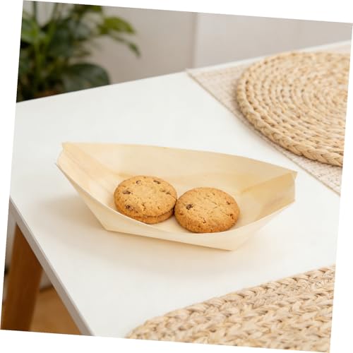 Platos desechables de madera para sushi 6 pulgadas x100 miniatura 5