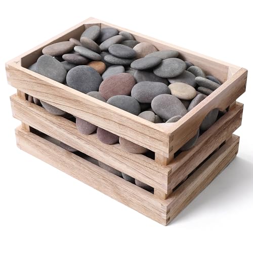 ROCART 100 PCS Large Rocks for Painting, 1.5-2.0 Inches Flat