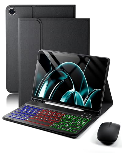 pour Samsung Galaxy Tab A11+ Plus(2025)/Samsung Galaxy Tab A9+ Plus(2023) 11 Pouces Coque Étui avec Bluetooth sans Fil Français (AZERTY) Rétroéclairé...