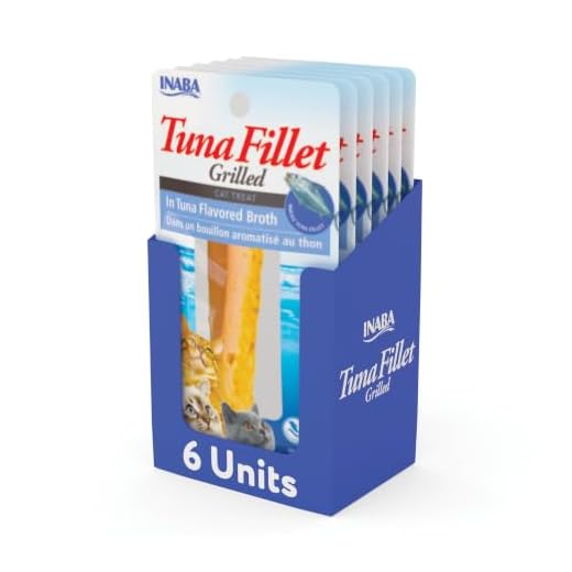 INABA Grilled Fillets Cat Treats, Tuna in Tuna Broth, 6ct