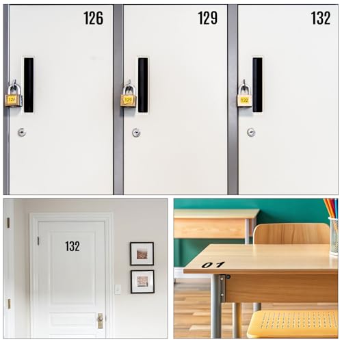 Giantree 10 Blatt Zahlen Aufkleber 8 cm, Schwarz Klebezahlen Wetterfest Aufkleber Hausnummer Zahlen Klebezahlen Sticker 0-9 Selbstklebendes Hausnummer Für Postkasten Schilder Hausnummern