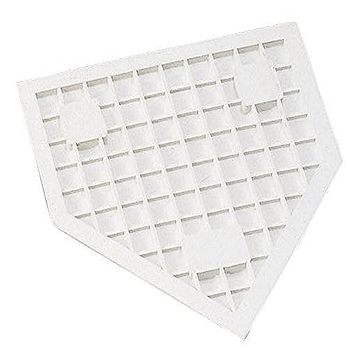 Champion Sports-96 Heavy-Duty Rubber Home Plate White 16 x 17 x 1