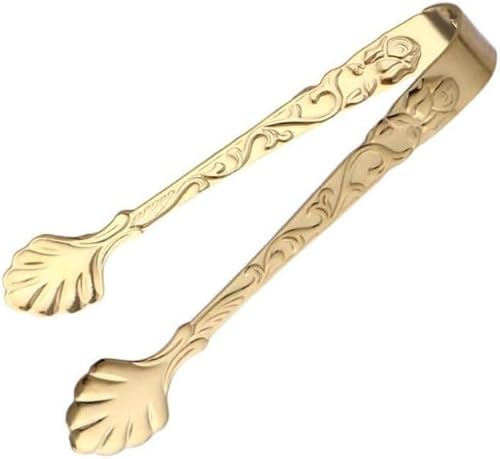 Mini Serving Tongs, Vintage Rose Sugar Cube Tongs, Stainless Steel